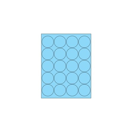 Bubblefast 2'' Fluorescent Green Circle Laser Labels-20 Labels per Sheet BFLL197BE