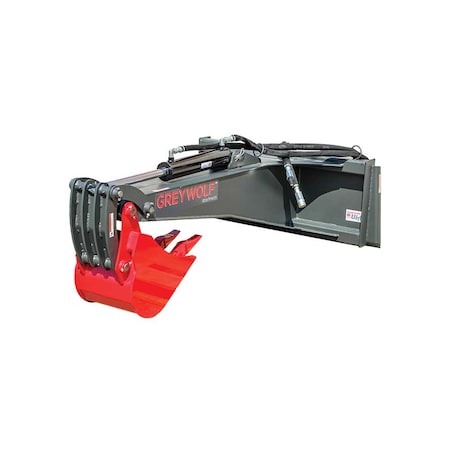 Greywolf Backhoe Attachment for Skid Steer Loaders, Gray/Red Powder Coat 1065