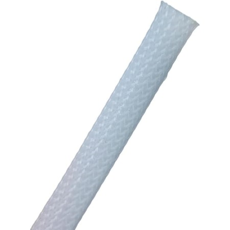 Kable Kontrol Expandable PET Braided Cable Sleeving, 1-1/2 in Inside Dia., 25 ft, Polyethylene Terephthalate FW150-25-WH
