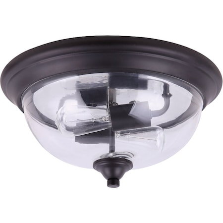 Home Impressions 13.75'' Oil Rubbed Bronze Flush Mount Ceiling Light Fixture IFM587A14ORB-C