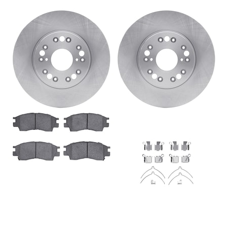 Dynamic Friction Co DFC Brake Rotor with 5000 Brake Pads and Hardware Kit 6512-75043