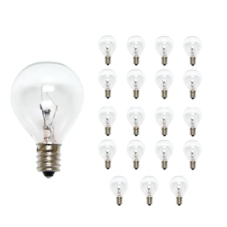 Bulbrite Krystal Touch 40-Watt G12 E12 Incandescent Light Bulb with Candelabra Screw Base, Clear, 2700K, 20PK 861983