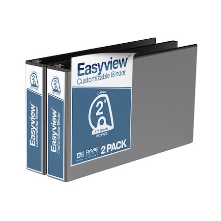 Davis Group Easyview Premium, 2" AD (11" x 17"), - Black, PK2 8603-01-02
