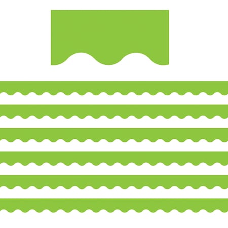 Teacher Created Resources Lime Scalloped Border Trim, 35 Feet Per Pack, 6PK TCR6001