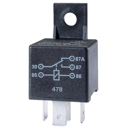 Hella Relay main current 12V 5-pin connector Changeover Contact with holder 933332011