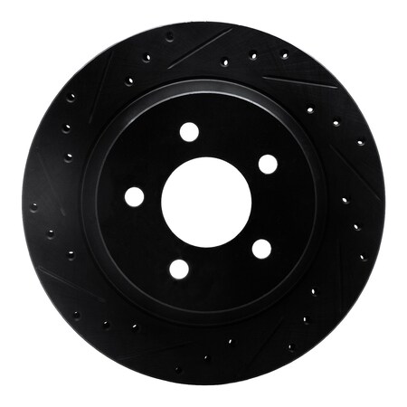 Dynamic Friction Co DFC Brake Rotor - Drilled and Slotted - Black 633-54037L