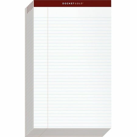 Tops 63990 Docket Gold Ruled Perforated Pad Legal Rule/Size WE 12 50-Sheet Pads Pack 63990