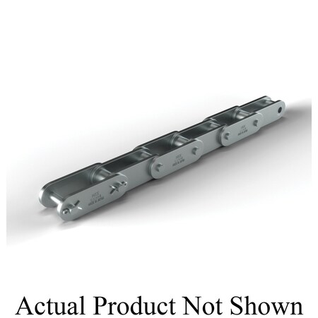 Hkk Chain HKK Double Pitch Riv Standard Conv, 10 ft OAL, 1.25P, .4 Dia x 3/8 W, .08 THK Plate, 304SS SC050R1A
