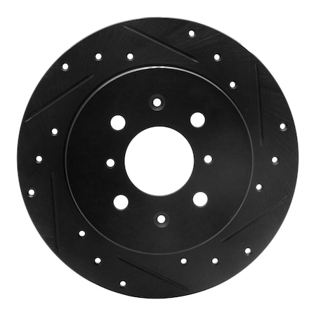 Premium Black Drilled & Slotted Brake Rotor, Disc Brake Rotor,