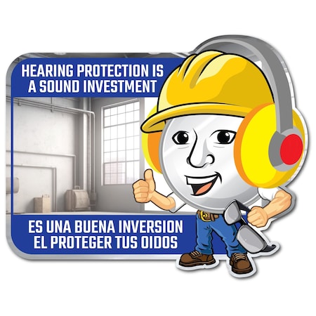 Se-Kure View 23'' W X 15'' H ''Hearing Protection Is A Sound Investment'' Bilingual Mirror BSM305-M