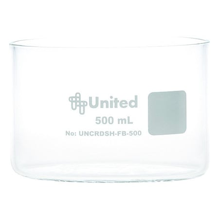 United Scientific Supplies Inc Crystallizing Dish, Colorless, 70 mm H, PK6 UNCRDSH-FB-500