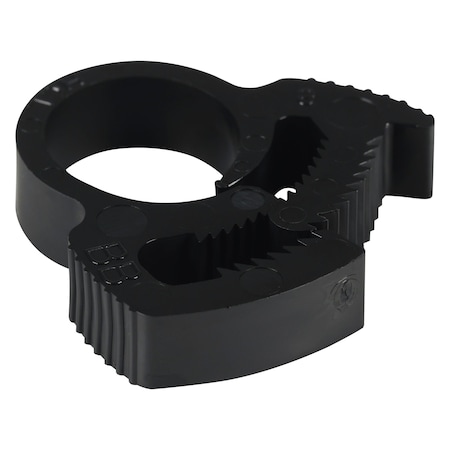 Zoro Select Snap-Plastic Hose Clamp, BLK, 0.41"ID, PK20 HC-BB-PA66-BK