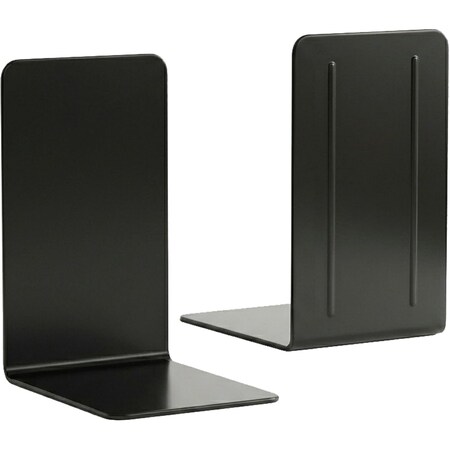 Acrimet Clear Plastic Bookends 1 Pair, Book Holder (Black), 2PK 290.7