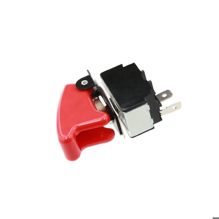 Switch Components Toggle with Safety Cover Black, 2P SPST OFF-ON, Tab TB2-1A-DC-1-SC-R