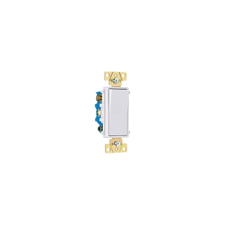 Pass & Seymour radiant Paddle Switch, 15 A, 120/277 VAC, Push Wire, Side Wire Terminal, White TM874WCC6