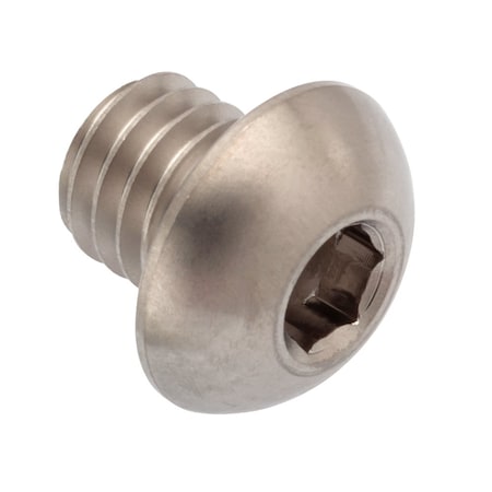 Zoro Select 3/8"-16 Socket Head Cap Screw, Button, Plain 18-8 Stainless Steel, 3/8 in Length ZBC576UNC
