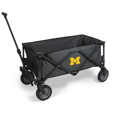 Picnic Time Family Of Brands NCAA Michigan Wolverines Adventure Wagon Folding Wagon - Wagon Cart 739-00-679-344-0