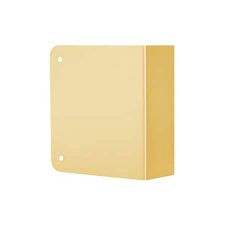 Don-Jo Mfg Blank Door Wrap 1-3/4in Door, 4-1/4in W x 4-1/2in H, 605/US3 Polished Brass 80-PB-CW