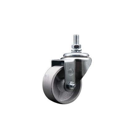 Service Caster 3 Inch Semi Steel Wheel Swivel 1/2 Inch Threaded Stem Caster SCC-TS20S314-SSS-121315