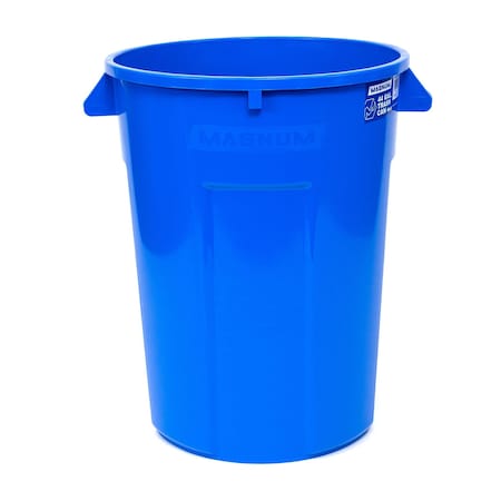 Magnum Tool 44 Gallon Trash Can, High-Vis Blue, Construction Grade, Heavy Duty Plastic CMTC-C000-44B01