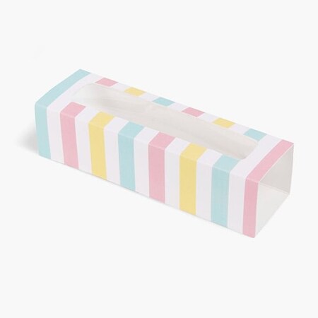 Nashville Wraps Cabana Macaron Cookie Sleeve with Window, 8.25x2.5x2, 100PK MCSSCA