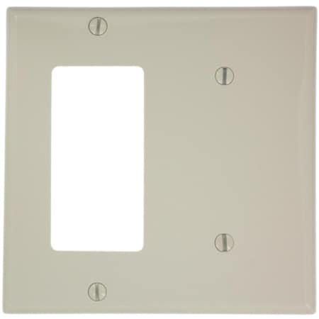 Leviton Combination Wallplate, Standard Size, Gang 2, Light Almond 80708-T