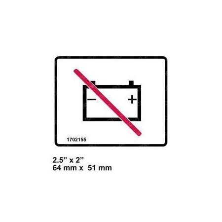 Jlg REPLACEMENT DECAL, BATTERY DISCONNECT 1702155