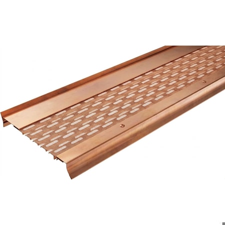 Waterlock Goldguard 6" K-Style & Box Gutters Copper Frame & Brass Mesh Gutter Guard, 5ft WG-6KS-005-CU