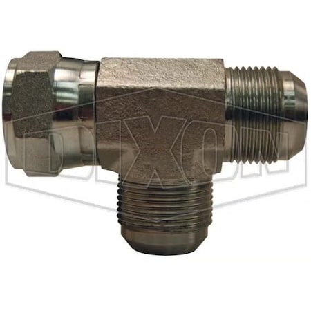 Dixon Run Tee, 3/4-16 Nominal, 37Deg Male Flare x 37Deg Female Swivel, Steel, Domestic 6602-8