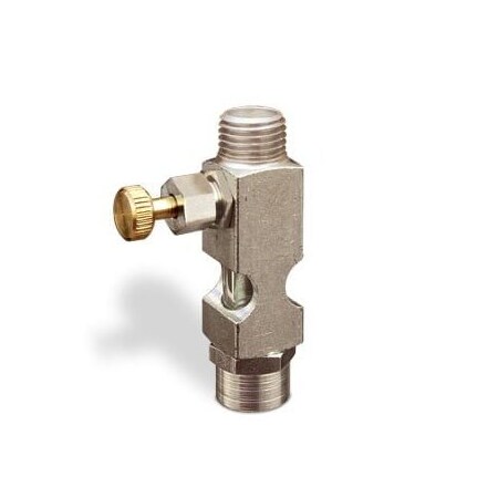 Oil-Rite Straight Sight Feed Valves w/1/4in. Inlet, Vented - Handwheel, 1/4in. Male NPT, 1/4in. Female NPT B1628-443B1HW