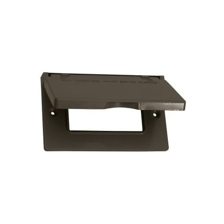 Sigma Engineered Solutions Weatherproof Cover, 1 Gang, Metal Die-Cast, GFCI Cover Type 14249BR