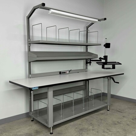 Stackbin Hand Crank Packing Work Bench, 96"W, 1000l 4-8PACK-3T-VB