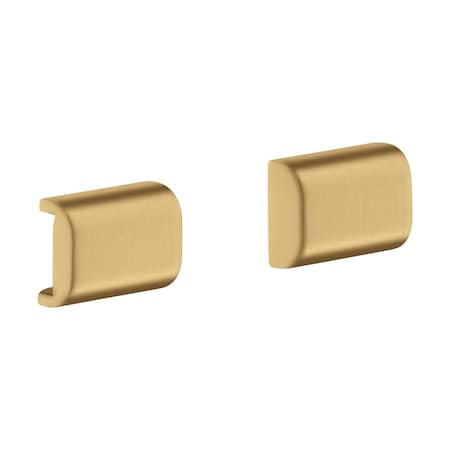 Axor Universal SoftSquare Cover for Rail (2 Pieces) in Brushed Gold Optic 42871250