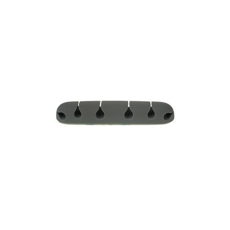 Cable Wholesale Silicone Desktop Cable Organizer w/ Adhesive backing, 6 Slot, Gray 30CM-10002