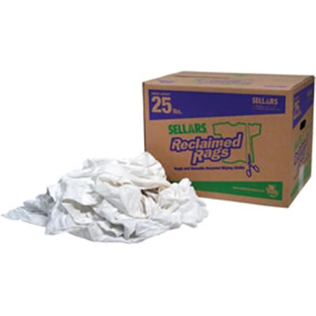 Sellars Retail Distributors Reclaimed Rags - Pure White, 25 lbs B1541938