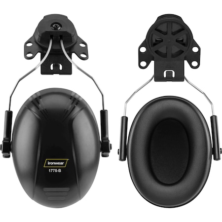 Ironwear 29dB NRR Hard Hat-Mounted Earmuffs w/ Rotating Ear Cups 1775-B