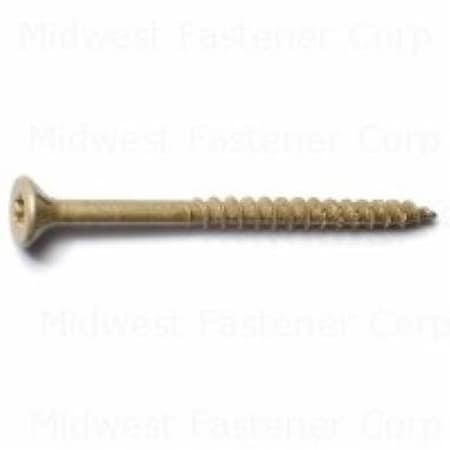 Midwest Fastener SaberDrive Deck Screw, #9 Thread, 2-1/2 in L, Serrated Thread, Bugle Head, Star Drive, Type 17 Point 50754