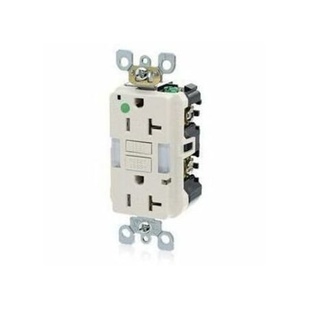 Leviton Self-Test GFCI Receptacle, Hospital Grade, 20 Amp, 125 Volt, 5-20R NEMA GFNL2-HGT