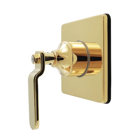 Kingston Brass Single-Handle Six-Way Diverter Valve with Square Trim Kit, Polished Brass KS4042KL