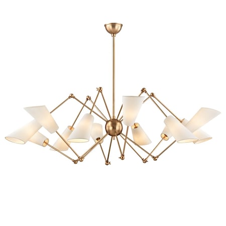 Hudson Valley Lighting Buckingham 12 Light Chandelier 54 In. Aged Brass 5312-AGB