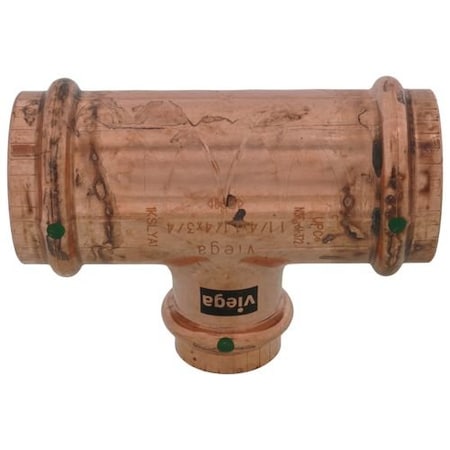 Viega ProPress tee P1 1.25 P2 1.25 P3 0.75 copper 77452