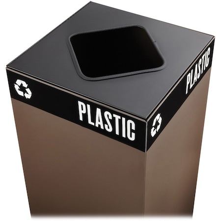 Safco Public Square Recycling Receptacle Lid - Black 2989BL