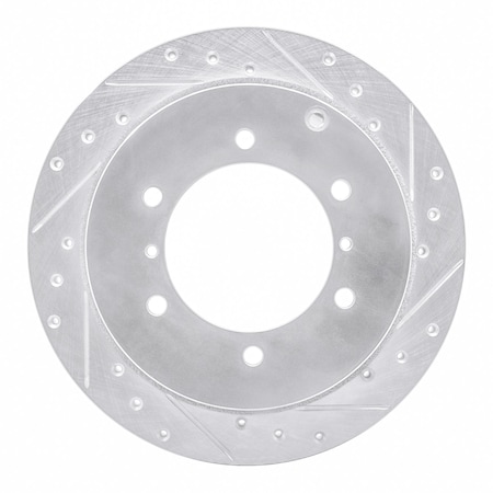 Dynamic Friction Co DFC Brake Rotor - Drilled and Slotted - Silver 631-72054R