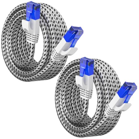 Maximm Cat6 Patch Cable 15ft, 2PK, White, 2PK C6BRD-2PK-WH-15FT