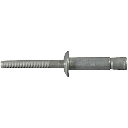 Auveco Monobolt 1/4in Diameter.080/.375 Grip Aluminum, 100PK 12094