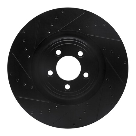 Dynamic Friction Co DFC Brake Rotor - Drilled and Slotted - Black 633-20020L