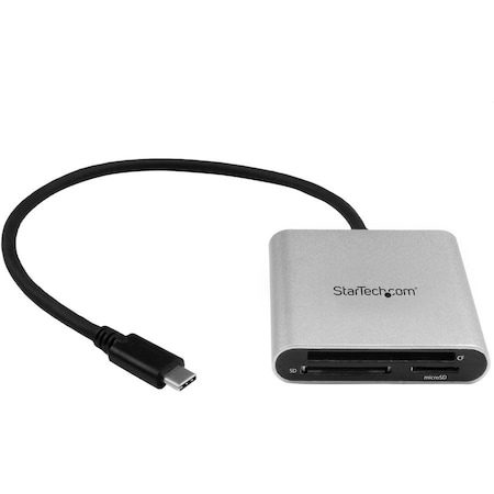 Startech.Com USB 3.0 Flash Memory Multi-Card Reader / Writer w/ USB-C - SD, microSD & CompactFlash Card FCREADU3C