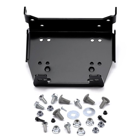 Warn Winch Mount For 4500 to 5500 Pound Winches; Fixed Mount; Powder Coated; Black 102920