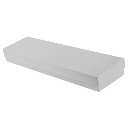 Boxit White Krome Jewelry Box 8X2X.875, 100PK JLWK82