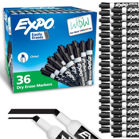 Expo Dry Erase Markers, Black, PK36 1920940a